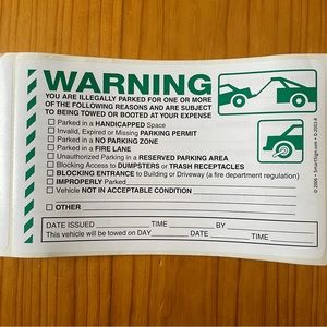 Fake Parking Violation Tickets Stickers - Pack of 33